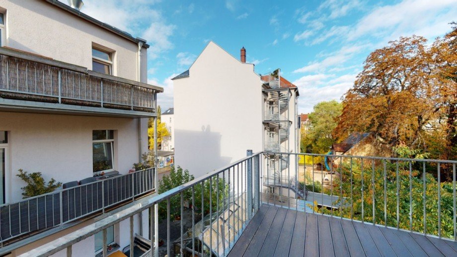 Balkon Dachgeschosswohnung Leipzig / Gohlis