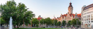 Leipziger Panorama mit dem neuen Rathaus