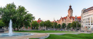 Leipziger Panorama mit dem neuen Rathaus