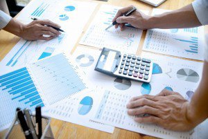 business businessman in meeting analyses