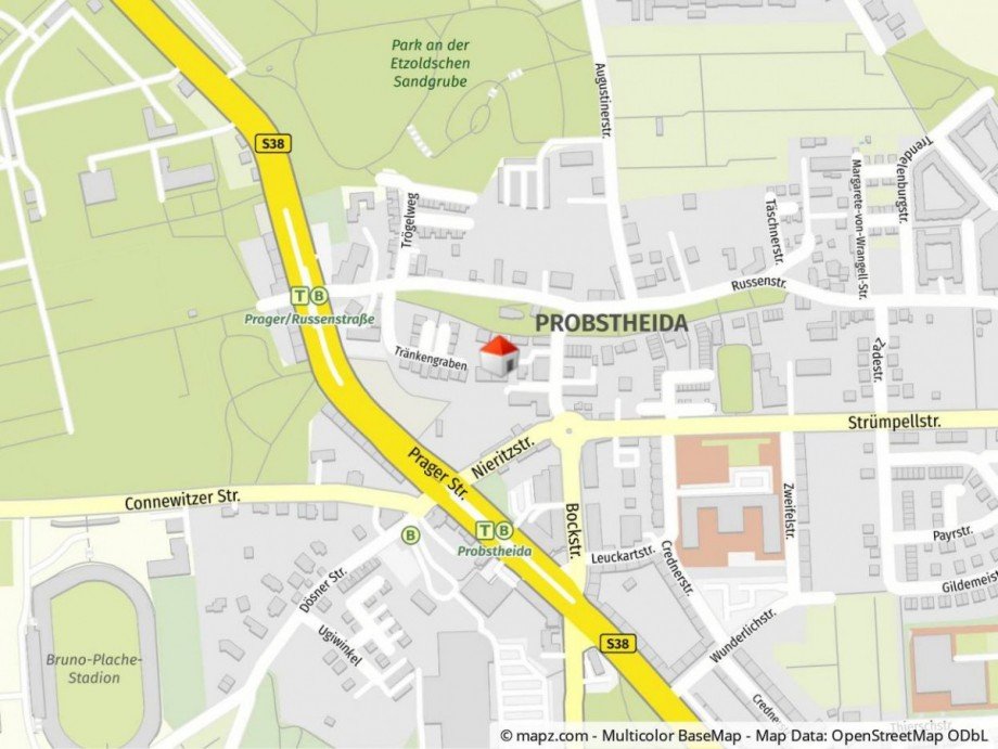 Lageplan Maisonettewohnung Leipzig / Probstheida
