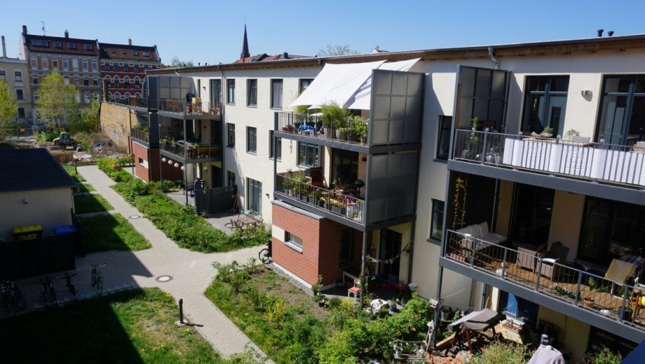 Ausblick / Aussenansicht Dachgeschosswohnung Leipzig / Lindenau