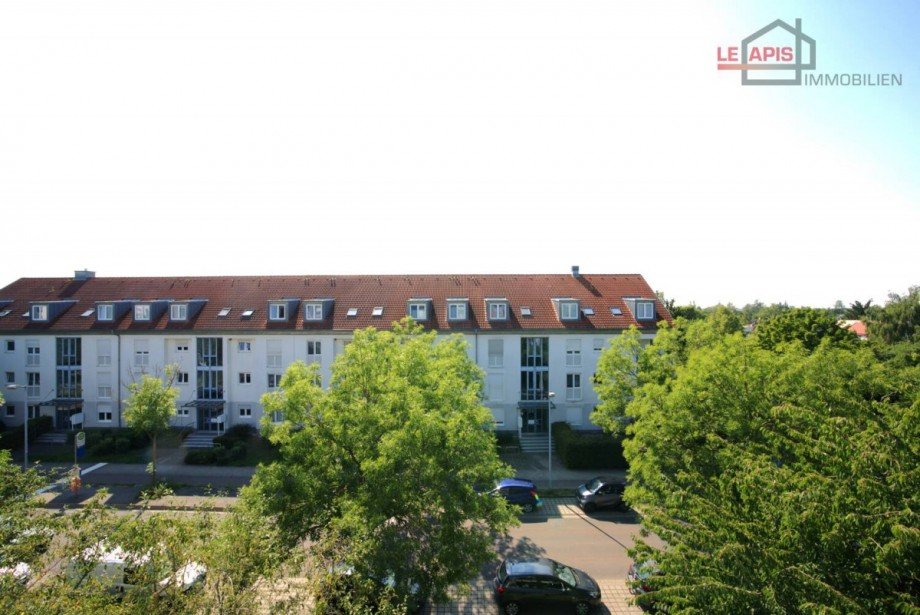 Aussicht Balkon Wohnzimmer Dachgeschosswohnung Leipzig-Lausen