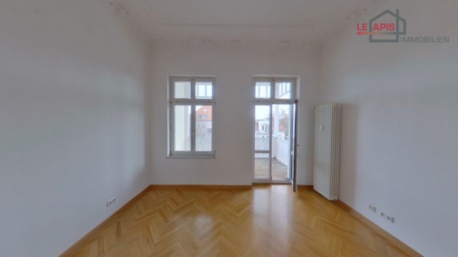 Zimmer 3 mit Balkon Etagenwohnung Leipzig / Gohlis