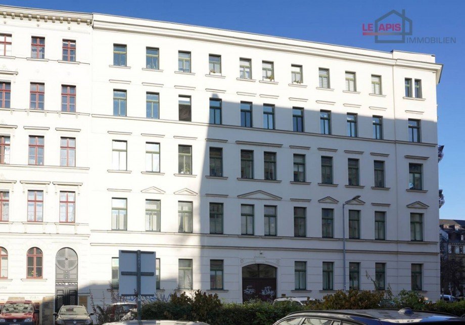 Hausansicht vorn Etagenwohnung Leipzig