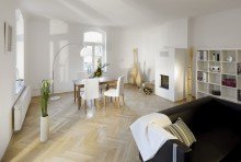 Wohnzimmer +++WOHNEN WIE EIN SCHLOSSHERR -  4-RWG IN TOP-LAGE INKL.2 BDERN, KAMIN UND BALKON+++