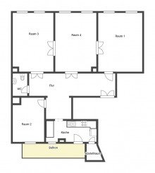 Grundriss +++TRAUM-B�RO IN DER S�DVORSTADT- VIELEREI NUTZUNGSM�GLICHKEITEN+++