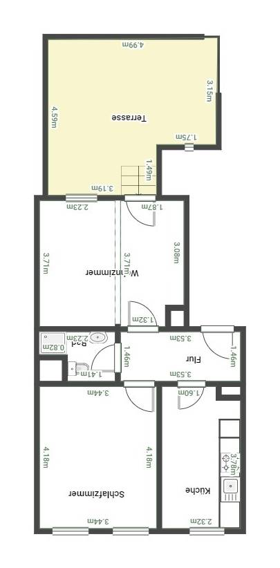 Grundriss WE08-02 Erdgeschosswohnung Leipzig / Gohlis