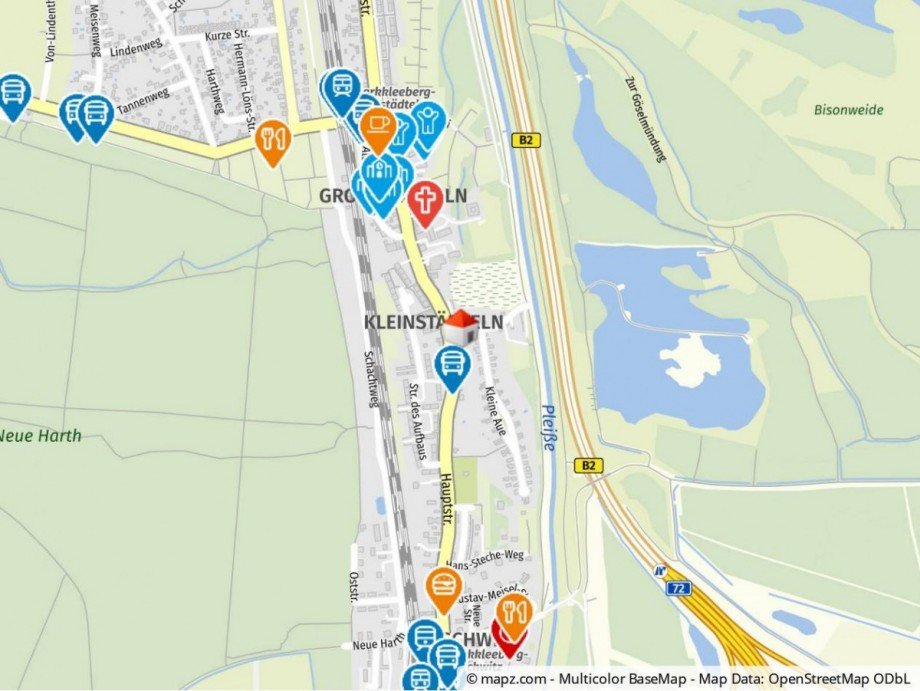 Geolyzer Kartenausschnitt Etagenwohnung Markkleeberg