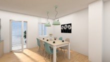 Wohnzimmer Homestaging +++FRISCH RENOVIERT HOCHWERTIGE 4-RWG MIT BALKON, FUSSBDHZG, GESPACHTELTE W�NDE+++