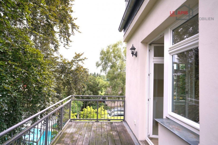 Balkon an der K�che Bild 3 Etagenwohnung Markkleeberg