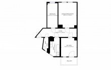 Grundriss +++Groe helle 2-Raum Familienwohnung mit Parkett und Balkon im Zentrum-Sd+++