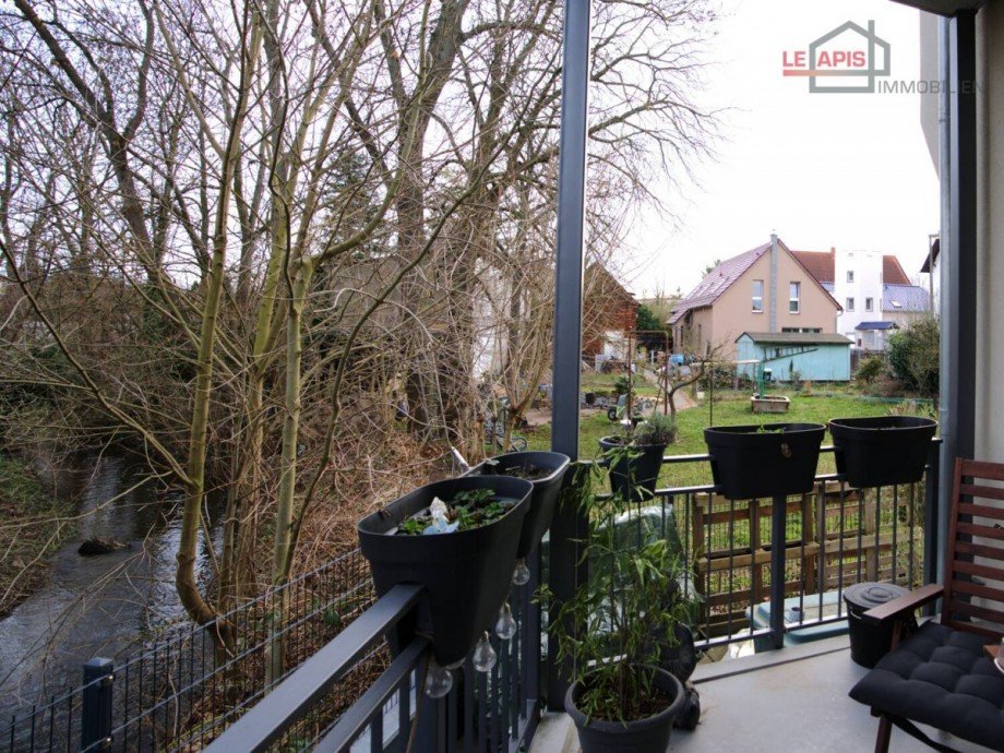 Balkon K�che Erdgeschosswohnung Leipzig