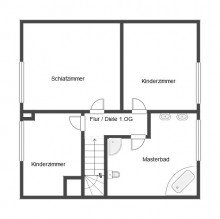 Grundriss 1. Etage +++Freistehendes Traumhaus auf einzigartigem Grundst�ck nahe Willich und Osterath - Erholung und Entspannung garantiert+++