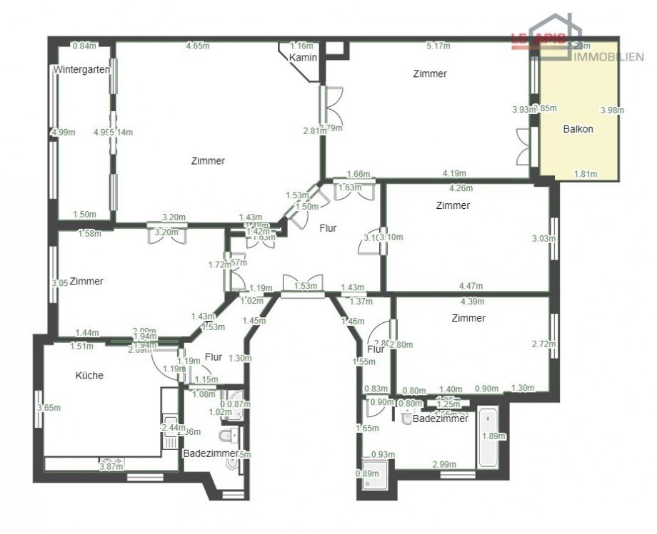 2. Etage bemasst Etagenwohnung Leipzig / Gohlis