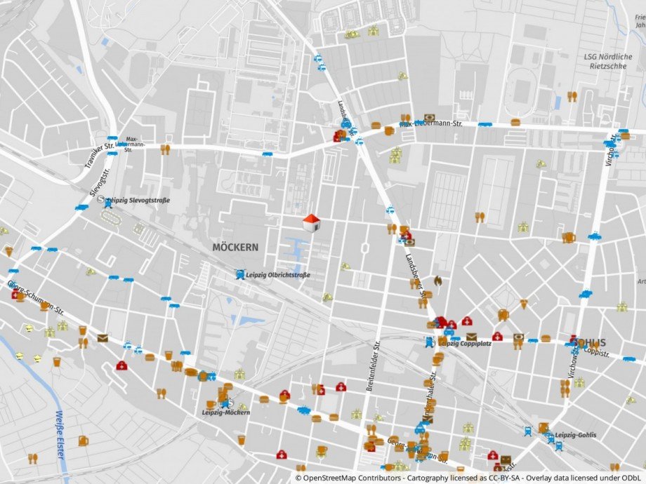 Lageplan Maisonettewohnung Leipzig / Gohlis