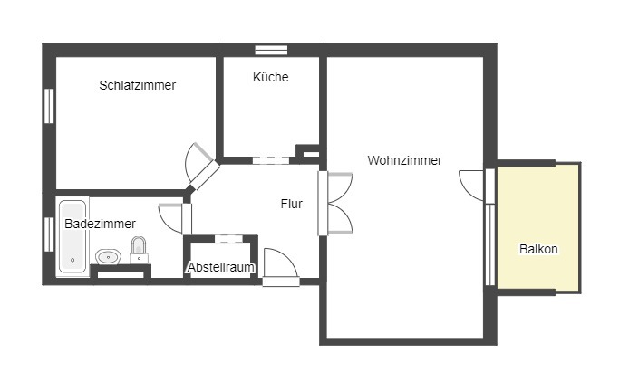Grundriss 1. Etage Etagenwohnung Leipzig / Hohenheida