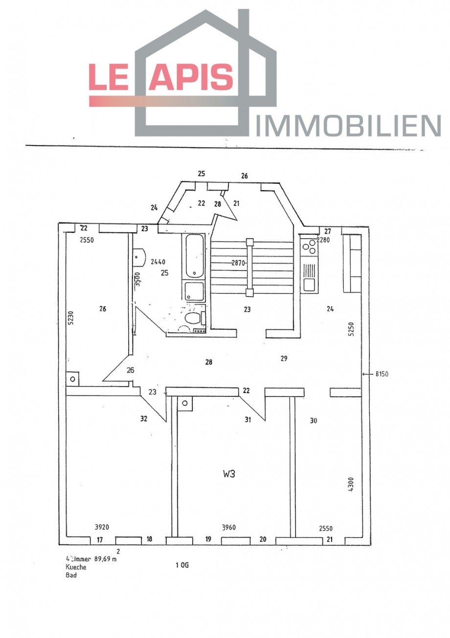 Grundriss Etagenwohnung Leipzig / Paunsdorf