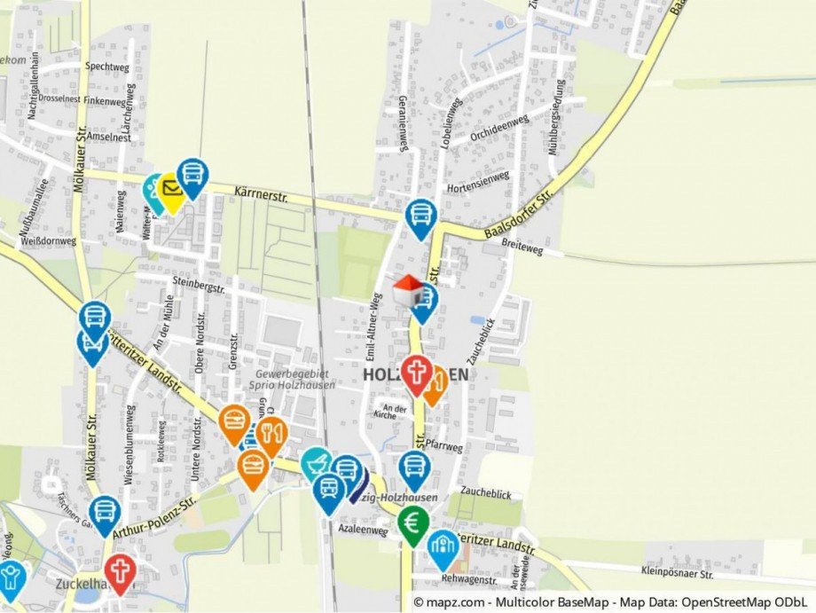 Geolyzer Kartenausschnitt Mehrfamilienhaus Leipzig / Holzhausen