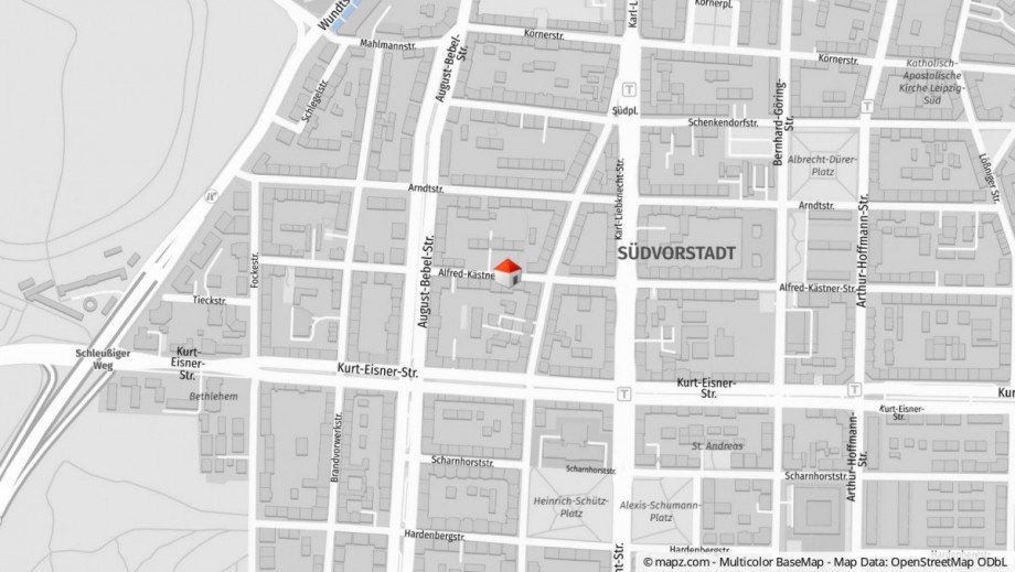 Lageplan Erdgeschosswohnung Leipzig / Leipzig S�dvorstadt