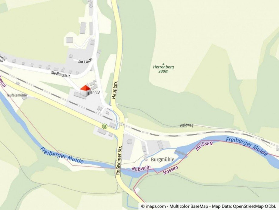 Geolyzer Kartenausschnitt Halle Ro�wein / Gleisberg