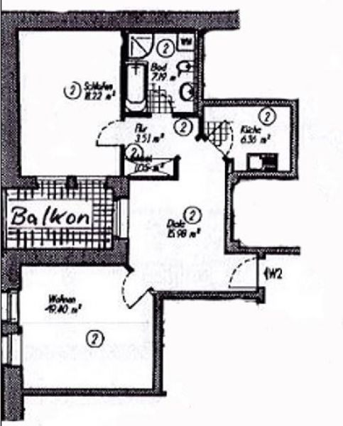 Grundriss Erdgeschosswohnung Leipzig