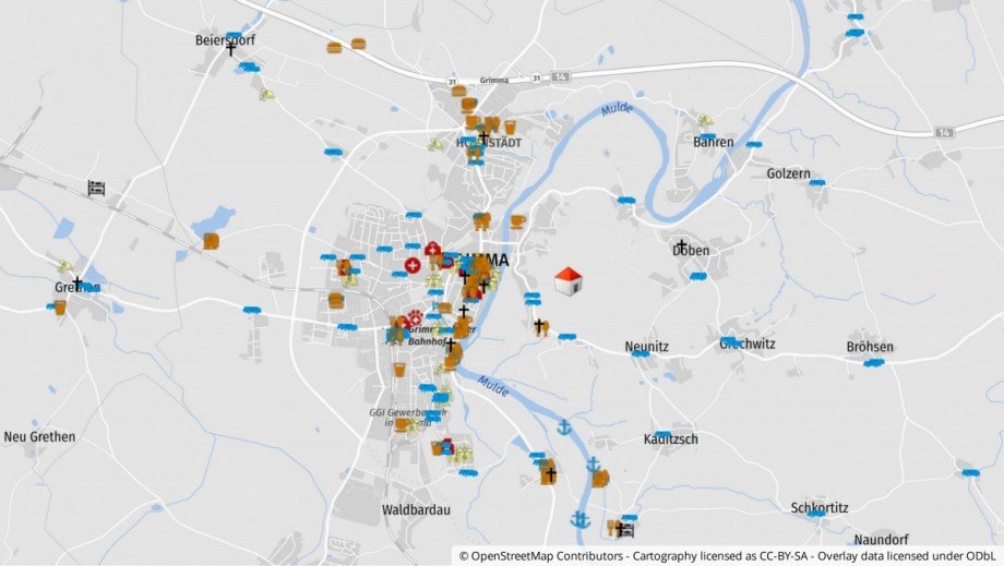 Lageplan Wohngrundstck Grimma OT Dben