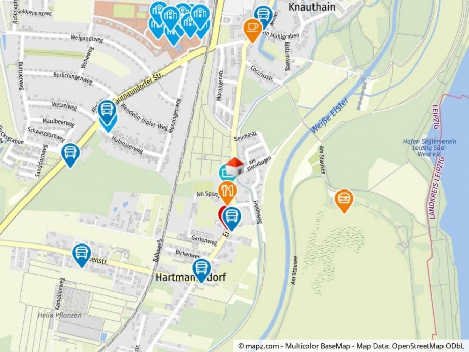 Geolyzer Kartenausschnitt Erdgeschosswohnung Leipzig