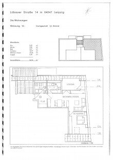 Grundriss +++ SCHICKE 2-RAUM-DG-ETW M. DACHTERRASSE (S�DSEITE) U. TAGESLICHTBAD UNWEIT D. MARIANNENPARKS +++