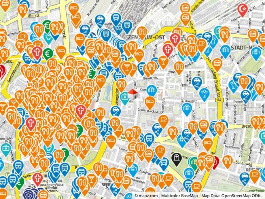 Geolyzer Kartenausschnitt Erdgeschosswohnung Leipzig
