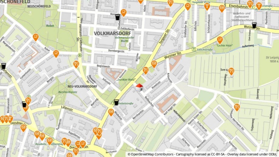 Lageplan Etagenwohnung Leipzig / Neustadt-Neuschnefeld