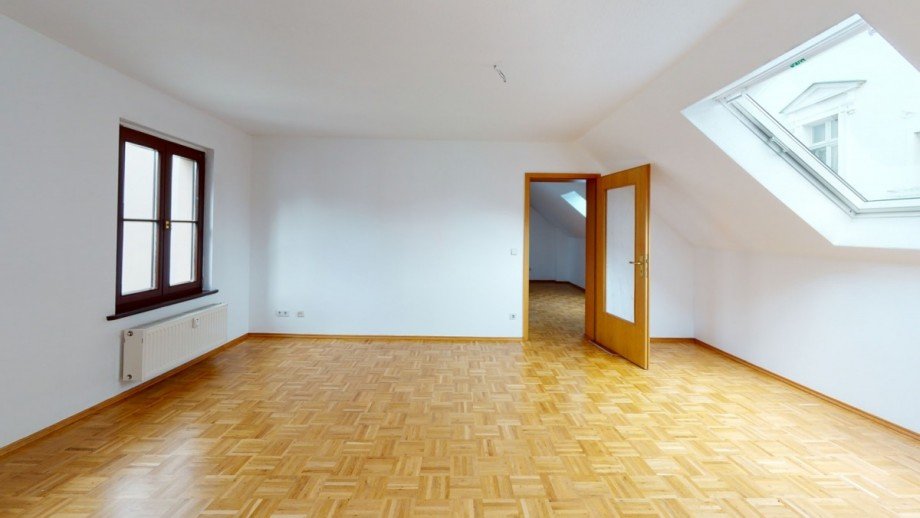Wohnzimmer Dachgeschosswohnung Leipzig / Gohlis