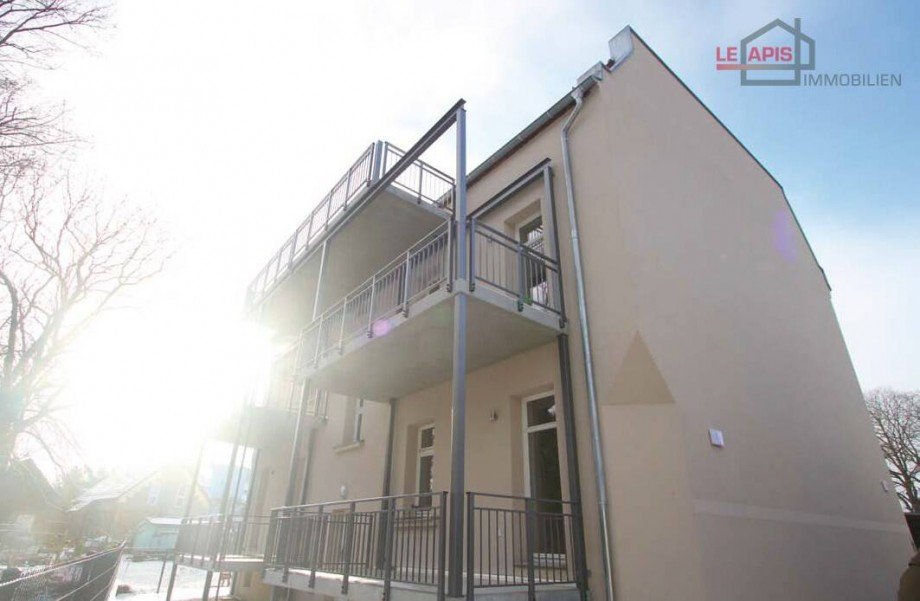 Hausansicht hinten Erdgeschosswohnung Leipzig