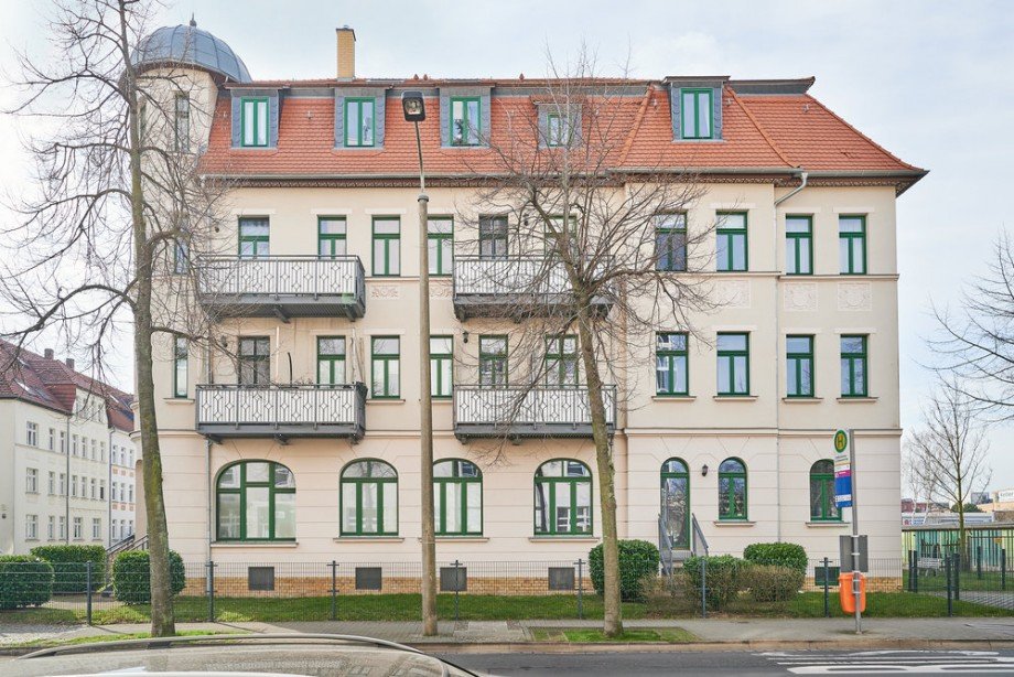 Hausansicht Etagenwohnung Leipzig / Grozschocher