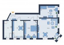 Grundriss 3.OG mi., WE10 IDEAL F. STUDENTEN - GERUMIGE, RENOVIERTE U. WG-GEEIGNETE 3-RWG IM BELIEBTEN GRAPHISCHEN VIERTEL