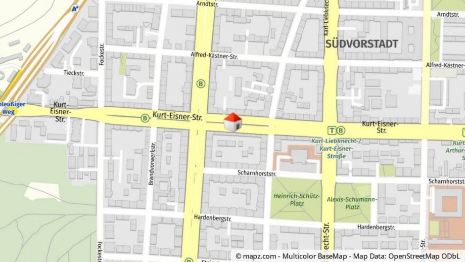 Geolyzer Kartenausschnitt Etagenwohnung Leipzig