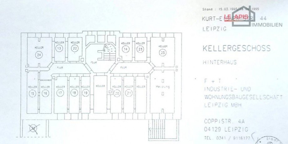 Grundriss Keller Etagenwohnung Leipzig