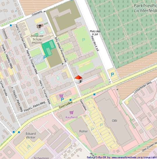 Lageplan Loft-Studio-Atelier Berlin / Lichterfelde