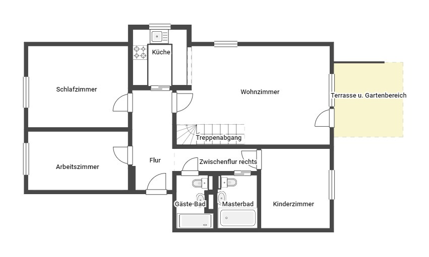 Erdgeschoss Maisonettewohnung Leipzig / Probstheida