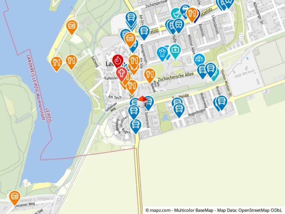 Geolyzer Kartenausschnitt Dachgeschosswohnung Leipzig/ Lausen