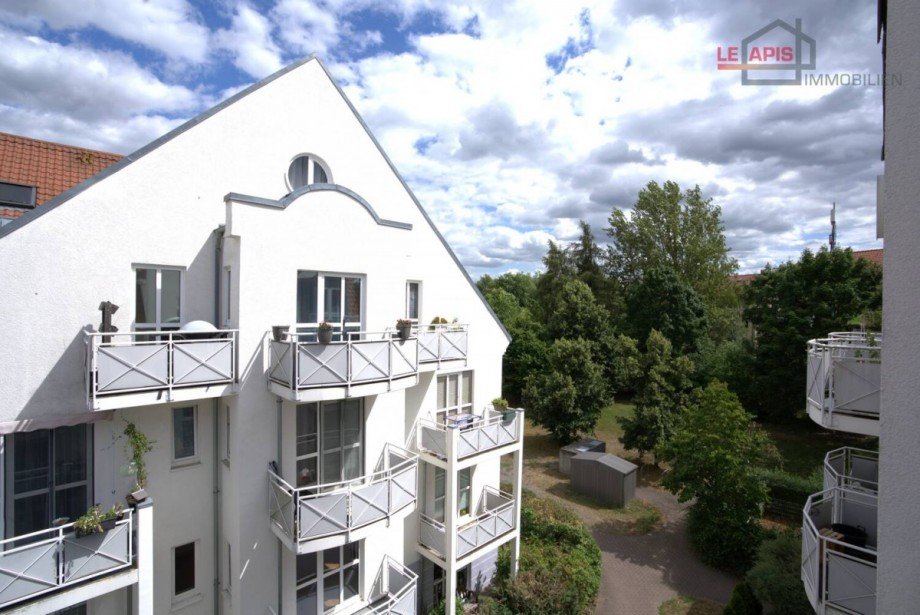 Aussicht Umgebung v. Balkon Maisonettewohnung Leipzig / Liebertwolkwitz