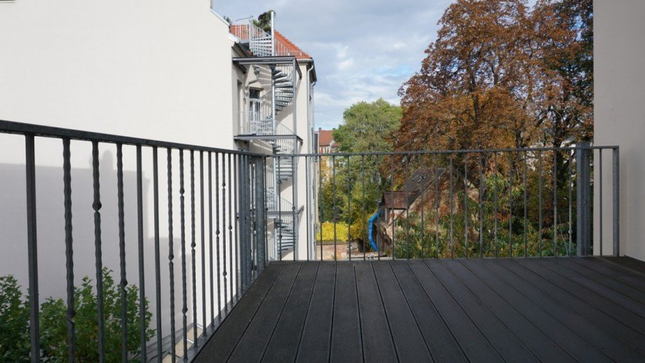 Balkonausblick Dachgeschosswohnung Leipzig / Gohlis