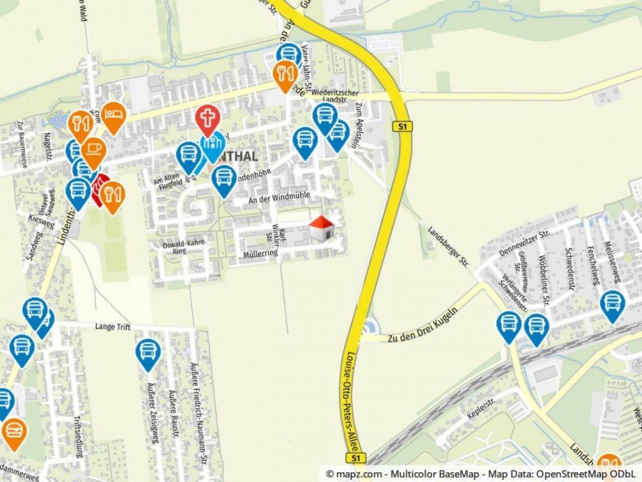 Geolyzer Kartenausschnitt Dachgeschosswohnung Leipzig