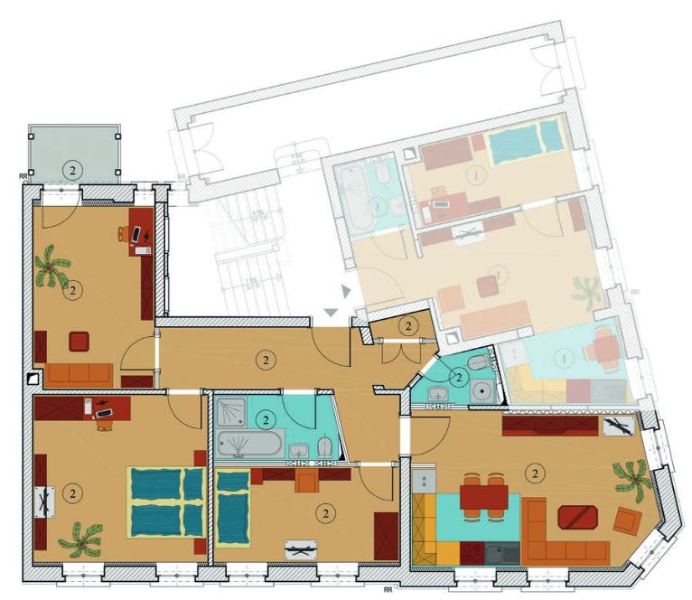 Grundriss Etagenwohnung Leipzig