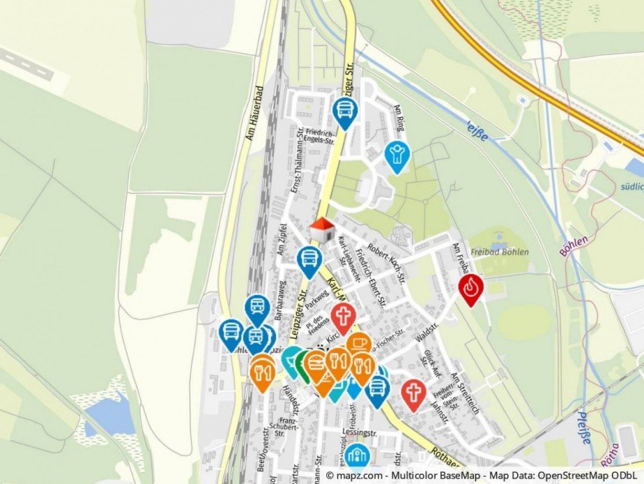 Geolyzer Kartenausschnitt Etagenwohnung Bhlen