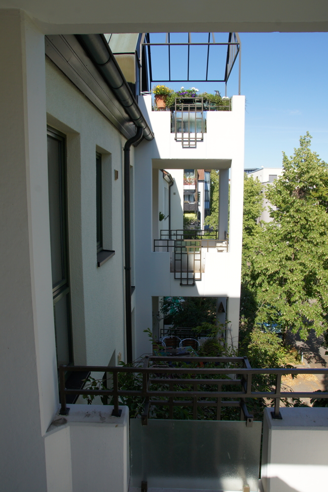 Blick vom Balkon Etagenwohnung Hilden / Pungshaus