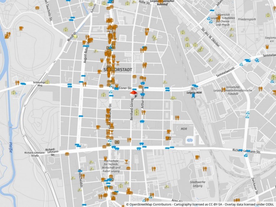 Lageplan Etagenwohnung Leipzig / Leipzig Sdvorstadt