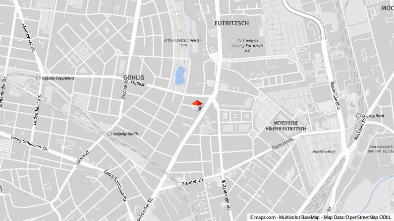 Lageplan Dachgeschosswohnung Leipzig / Eutritzsch