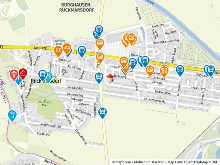 Geolyzer Kartenausschnitt Erdgeschosswohnung Leipzig