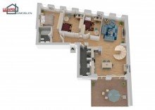 Grundriss EXTRAVAGANTE DG-4-RWG M. PARKETT, GSTE-WC, GR. BALKON U. DACHTERRASSE IM BELIEBTEN LEIPZIGER WESTEN